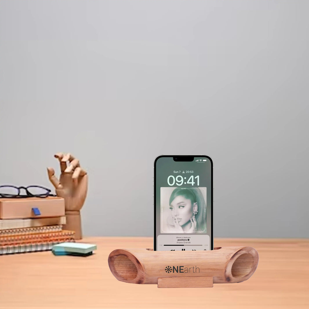 Bamboo Sound Amplifier (With Cotton Pouch) | ONEarth - EarthBased