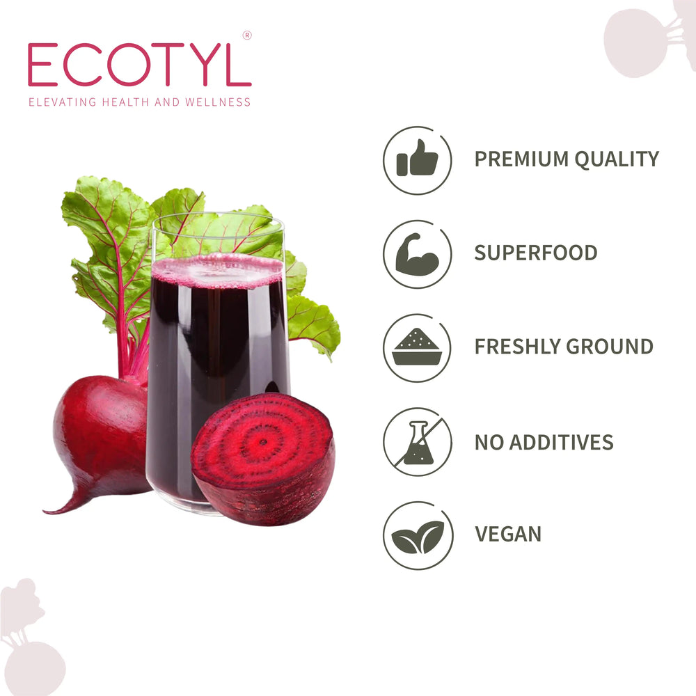 Ecotyl Beetroot Powder | Natural Food Colour | Good for Skin - EarthBased