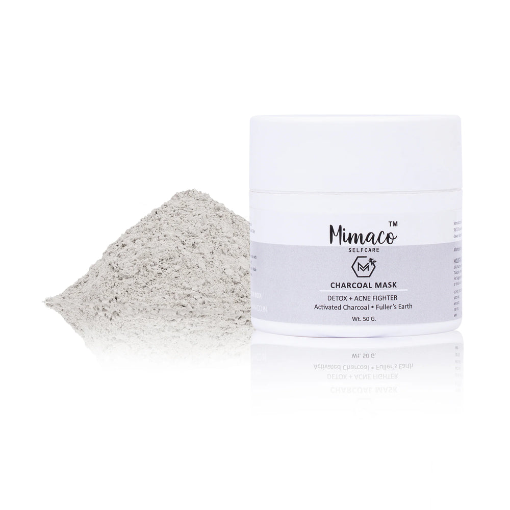 CHARCOAL FACE MASK - Skin Detoxifier & Acne Fighter with Activated charcoal and kaolin clay - EarthBased