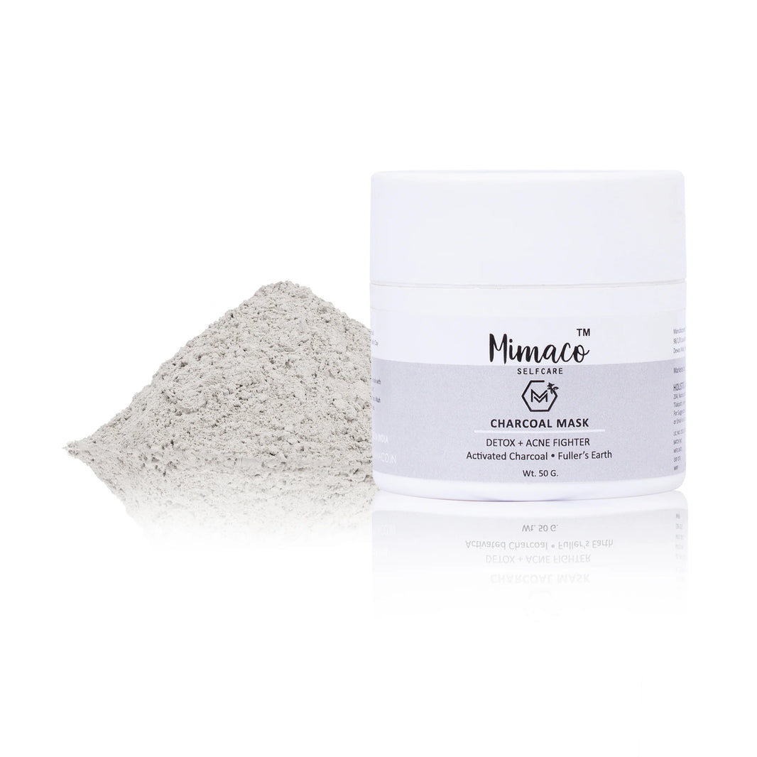 CHARCOAL FACE MASK - Skin Detoxifier & Acne Fighter with Activated charcoal and kaolin clay - EarthBased