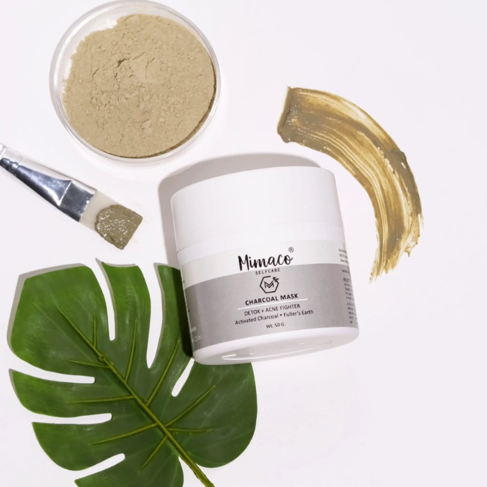 CHARCOAL FACE MASK - Skin Detoxifier & Acne Fighter with Activated charcoal and kaolin clay - EarthBased
