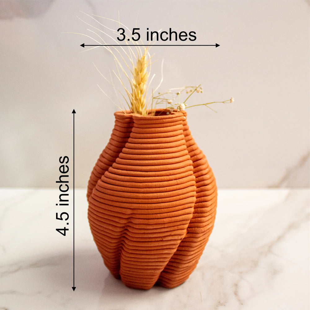 Terracotta Vase Brown and Twisted Vol. I - EarthBased