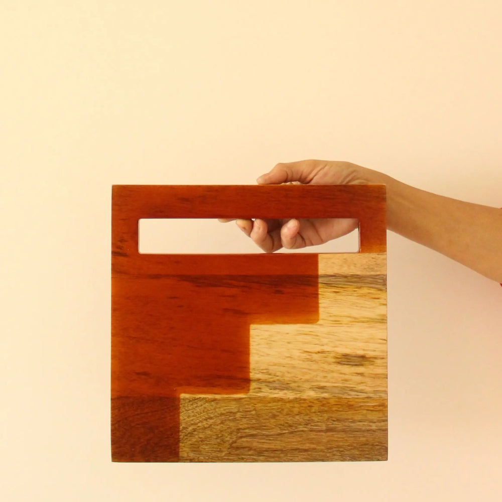 Staircase Mango Wood Cheese Platter - EarthBased