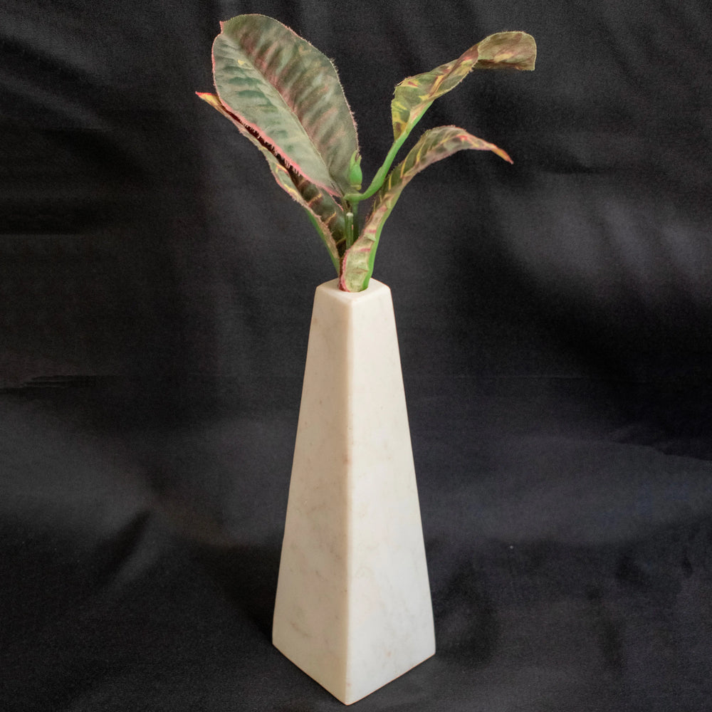 Truncated Pyramid Marble Vase - EarthBased