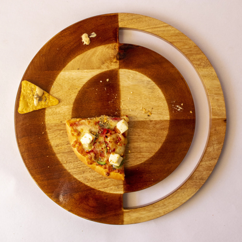 Two-Hued Mango Wood Cheese Platter - EarthBased