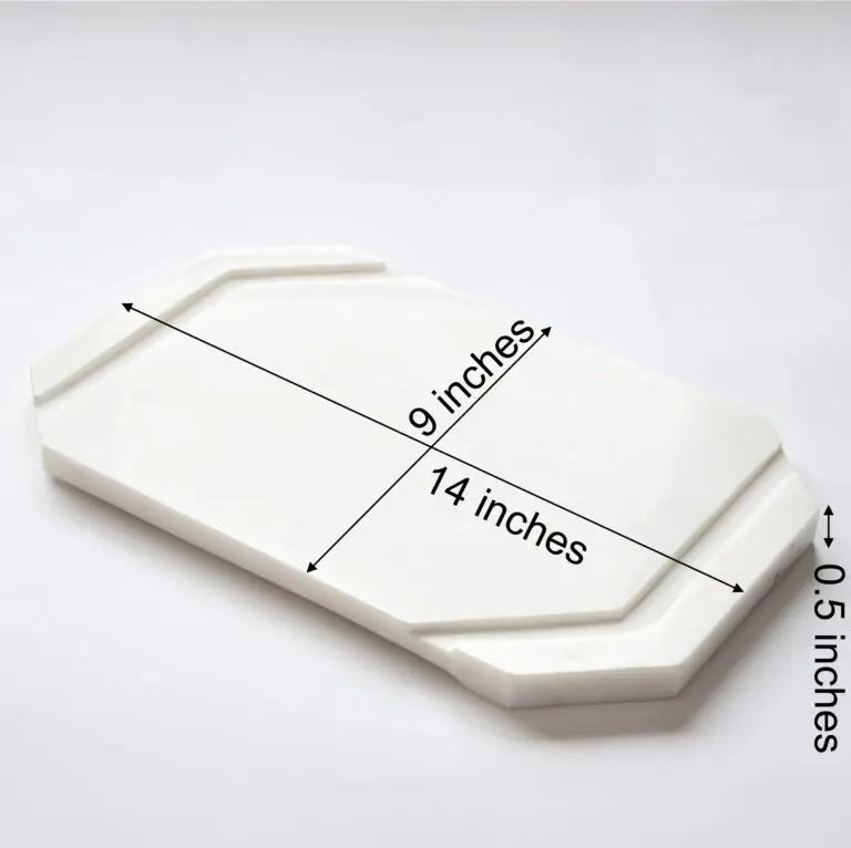 White Furrow Marble Cheese Platter - EarthBased