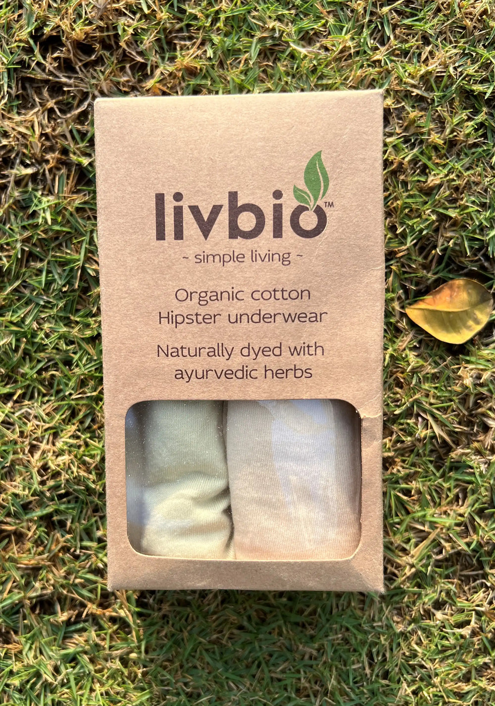 Organic Cotton & Natural Dyed Rust Cream and Turmeric Yellow Combo Underwear by Livbio - EarthBased