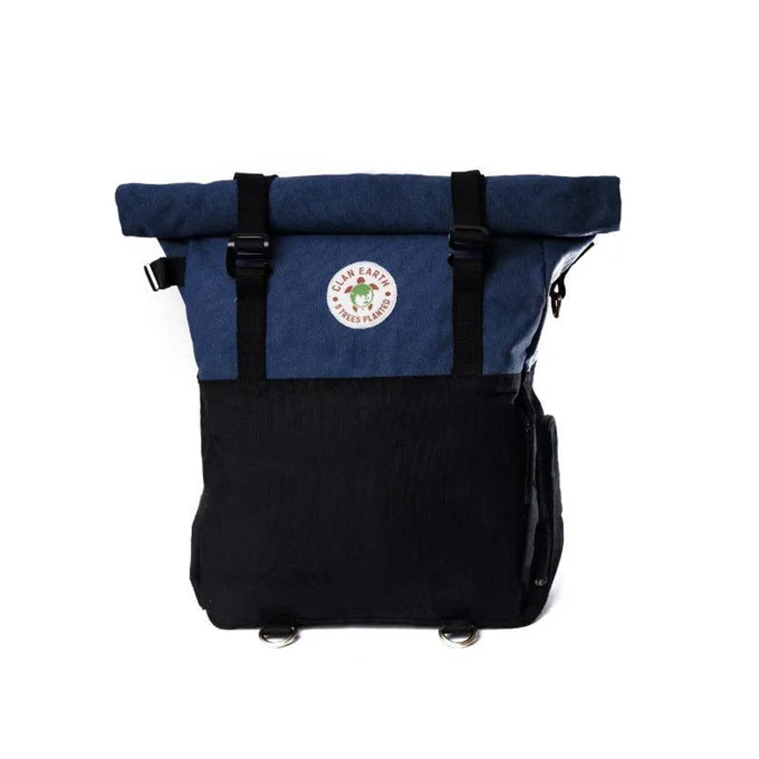 Pangolin Backpack- Navy Blue & Charcoal Black | Clan Earth - EarthBased