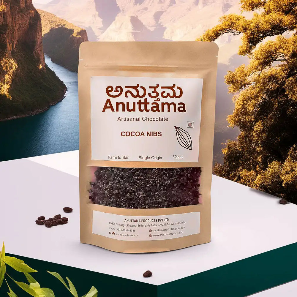 Cocoa Nibs (Roasted)| Unsweetened | 150g by Anuttama - EarthBased