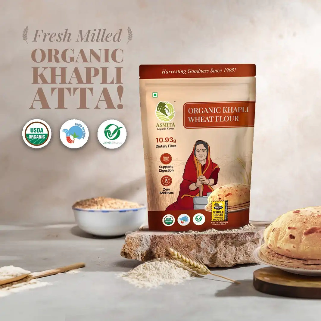 Organic Khapli Wheat Flour - EarthBased