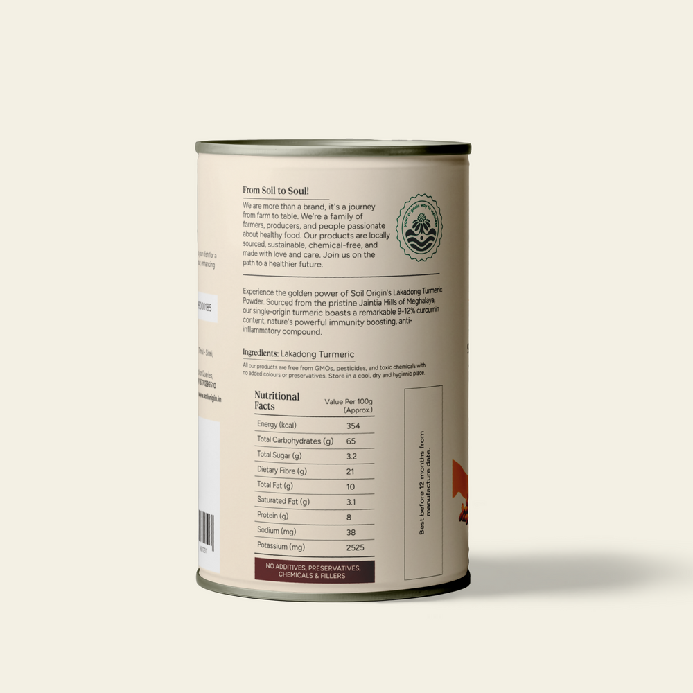 Single Origin Lakadong Turmeric Powder - EarthBased