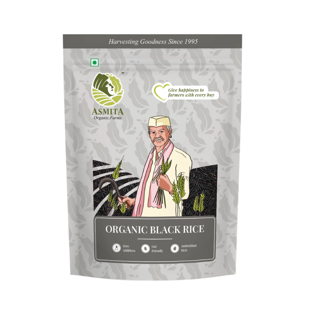 Organic Black Rice - 1KG | Kavuni | Asmita Organic Farms - EarthBased