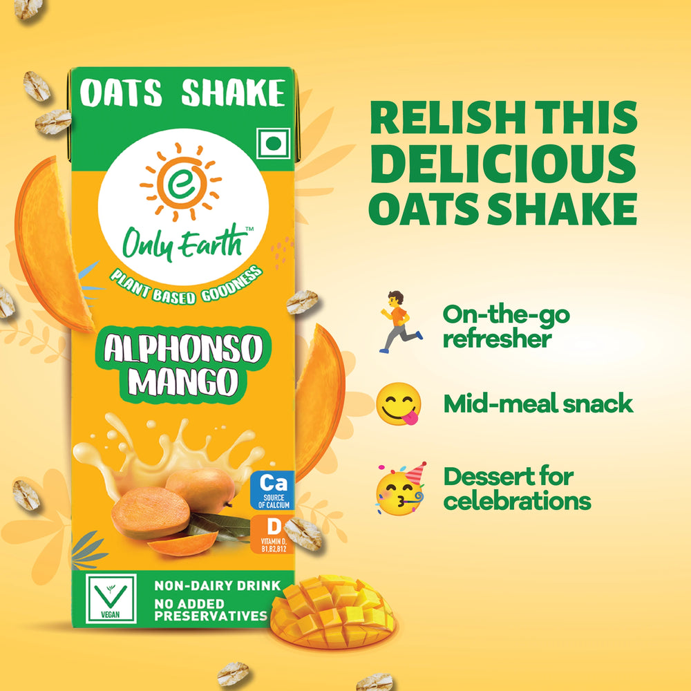 Oats Shake | Alphonso Mango by Only Earth - EarthBased