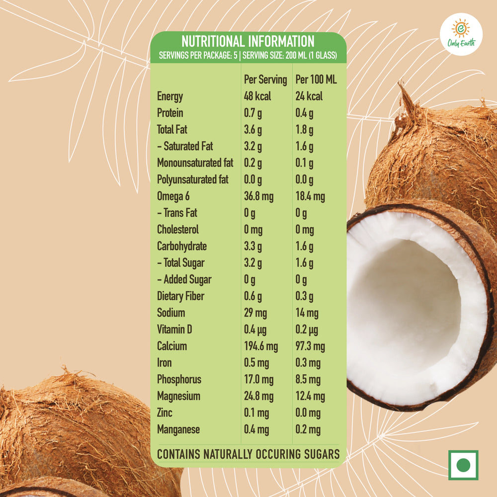 Coconut Drink 1 litre by Only Earth - EarthBased