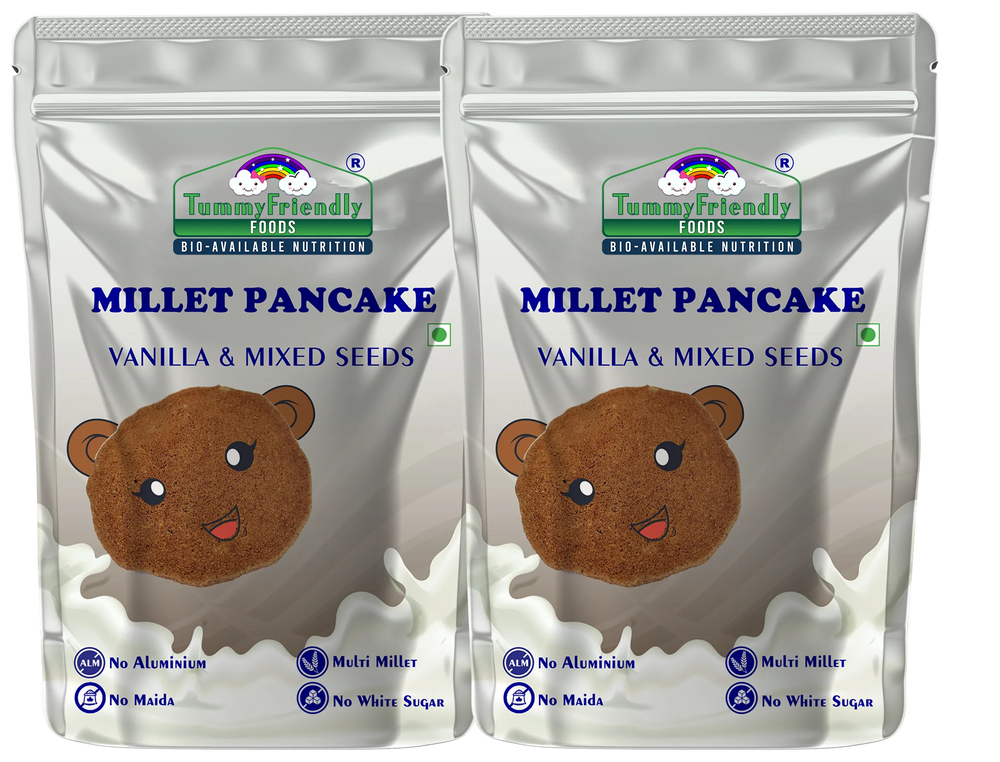 TummyFriendly Foods | Millet Pancake Mix - Vanilla and Mixed Seeds - EarthBased