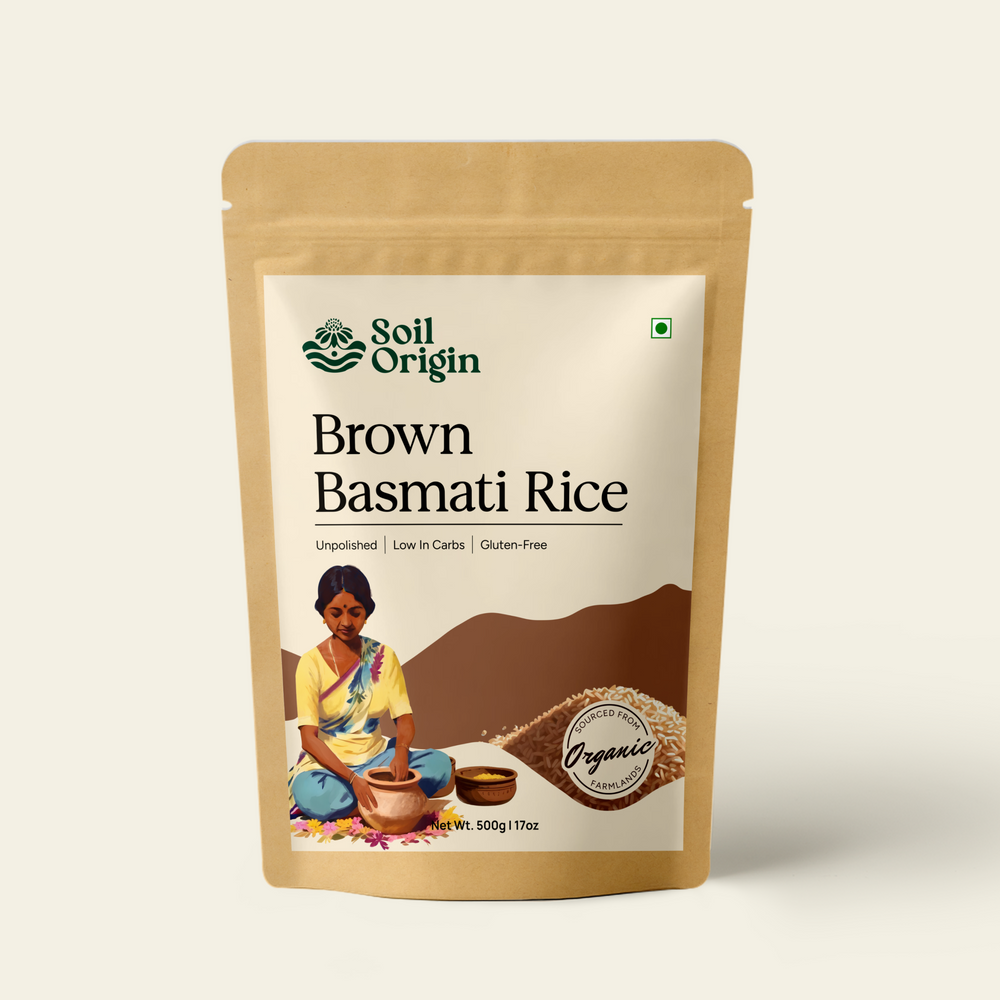 Brown Basmati Rice | Pack of 2 | Soil Origin - EarthBased