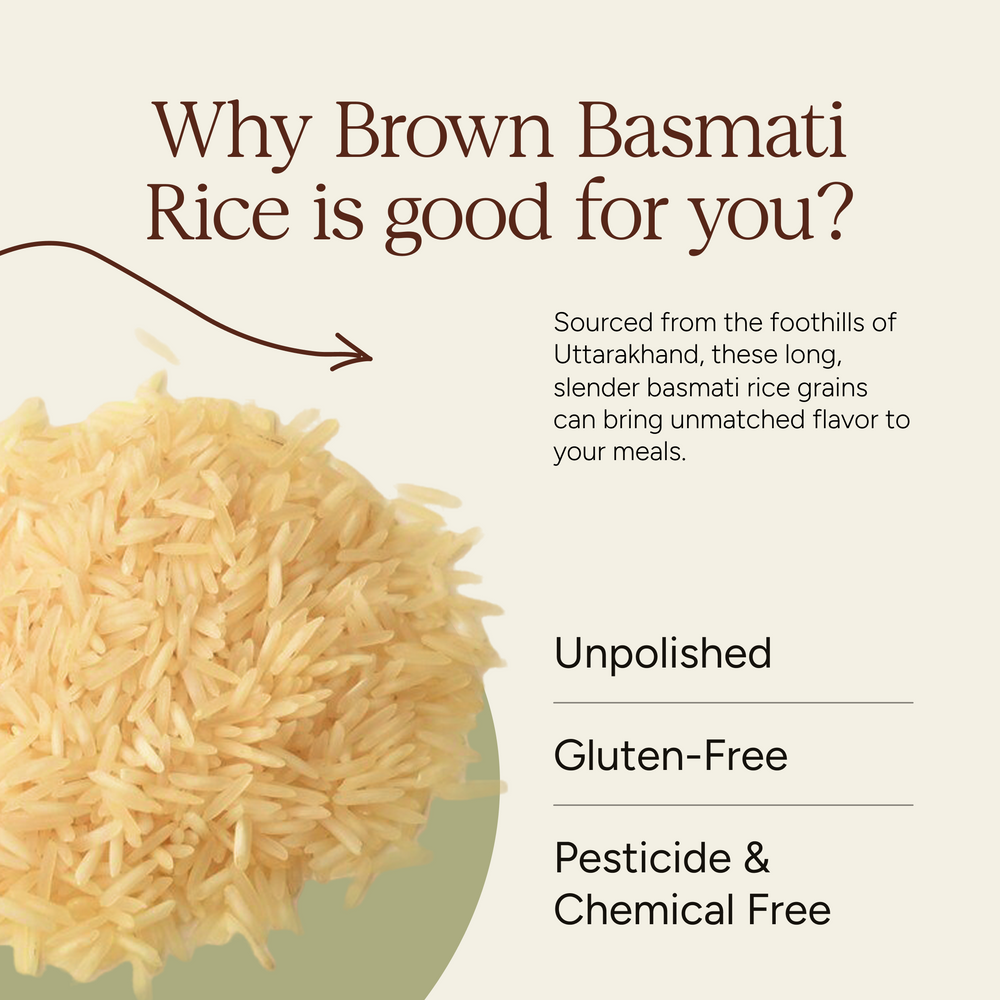Brown Basmati Rice | Pack of 2 | Soil Origin - EarthBased