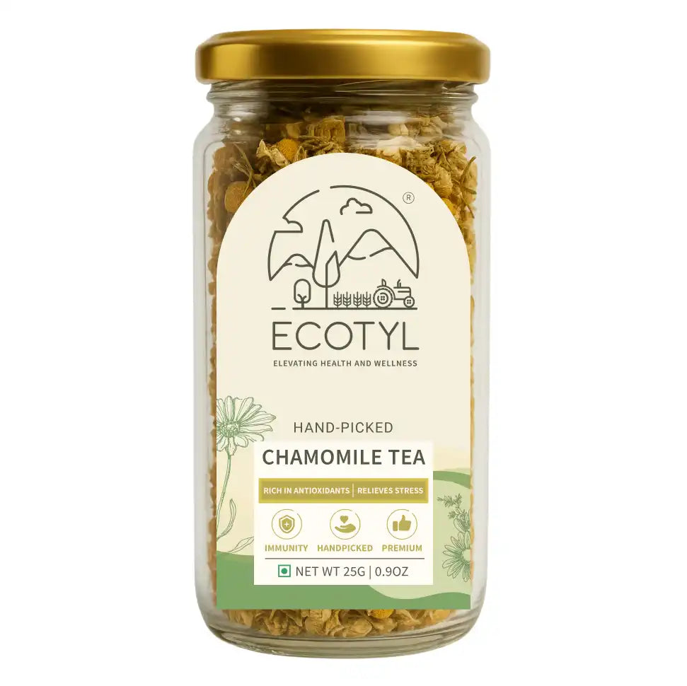 Ecotyl Chamomile Tea | Calming Herbal Tea | Supports Sleep & Relaxation | 25g - EarthBased