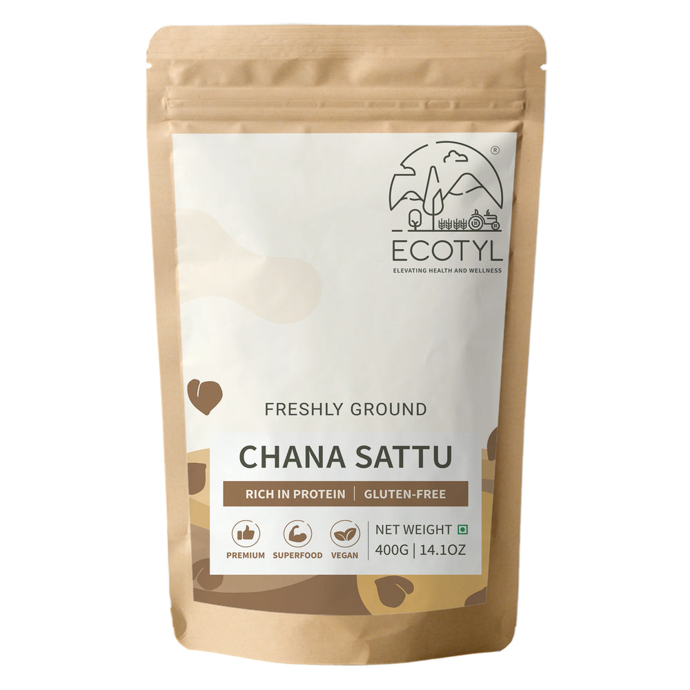 Ecotyl Sattu Powder | Roasted Gram Flour | Plant Based Protein - EarthBased