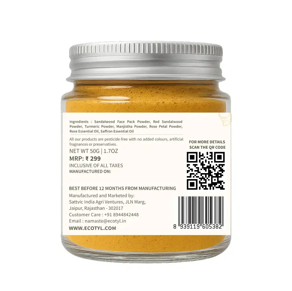 Ecotyl Chandan Teeka | Natural Sandalwood Teeka | Puja & Meditation | 50g - EarthBased