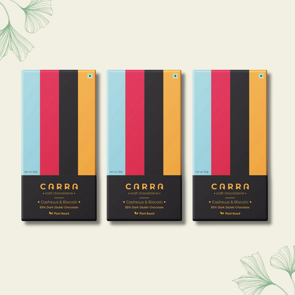 CARRA Cashews & Biscotti in 55% Dark Chocolate 50G - EarthBased