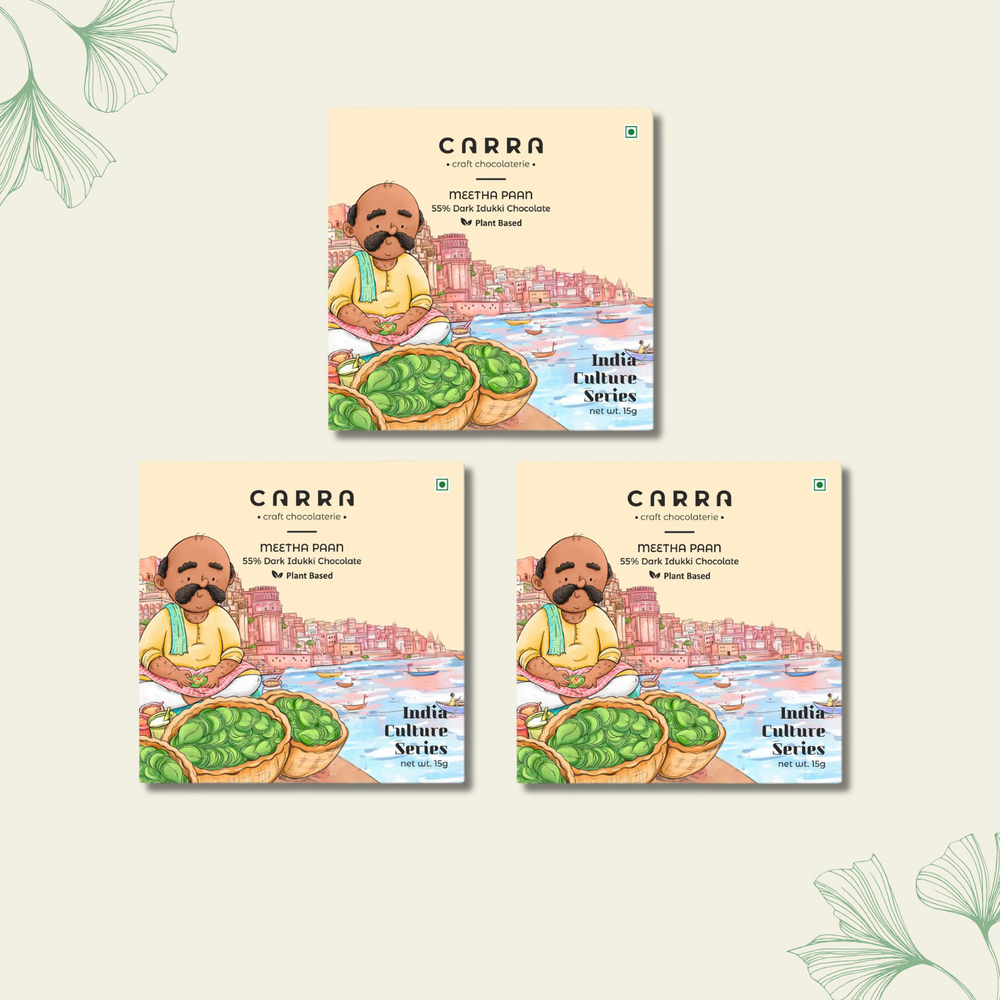 CARRA Meetha Paan in 55% Dark Chocolate 15G - EarthBased