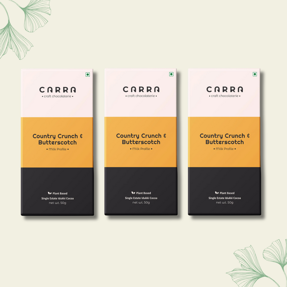 CARRA Country Crunch & Butterscotch in Plant Based Milk Chocolate 50G - EarthBased