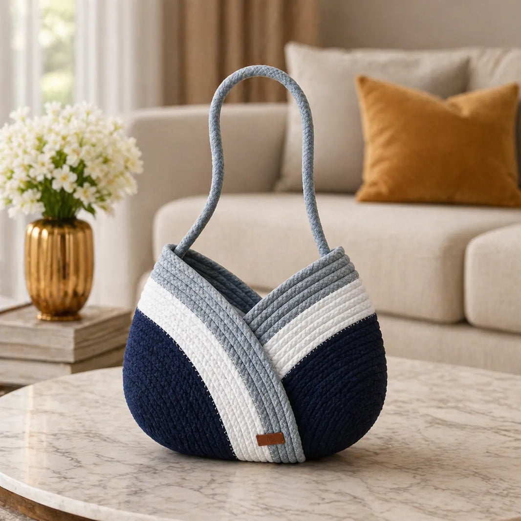 Onearth Cotton Rope Handmade Knot Bag