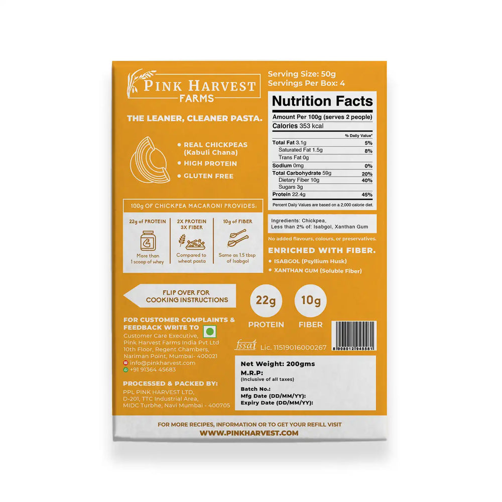 Chickpea Macaroni Pasta by Pink Harvest - EarthBased