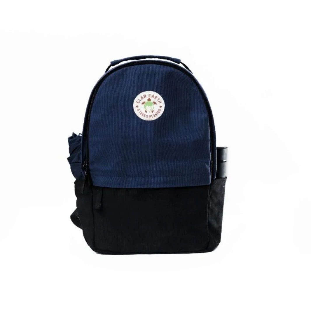 Clan Earth Amur Backpack- Navy Blue & Charcoal Black - EarthBased