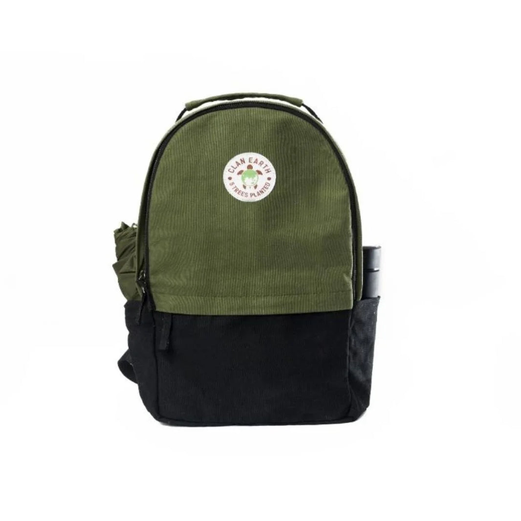 Clan Earth Amur Backpack- Olive Green & Charcoal Black - EarthBased