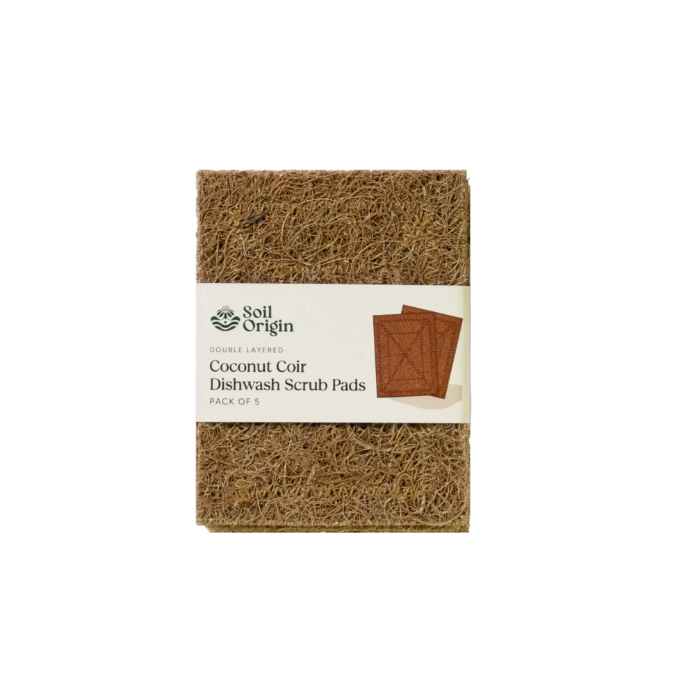 Coconut Coil Scrubber - Set of 5 | Pack of 2 | Soil Origin - EarthBased
