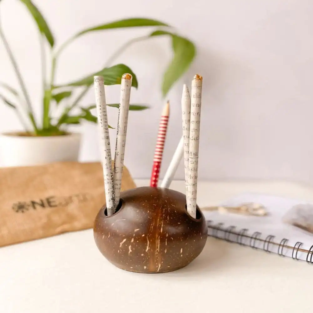 Coconut Shell Pen stand | ONEarth - EarthBased