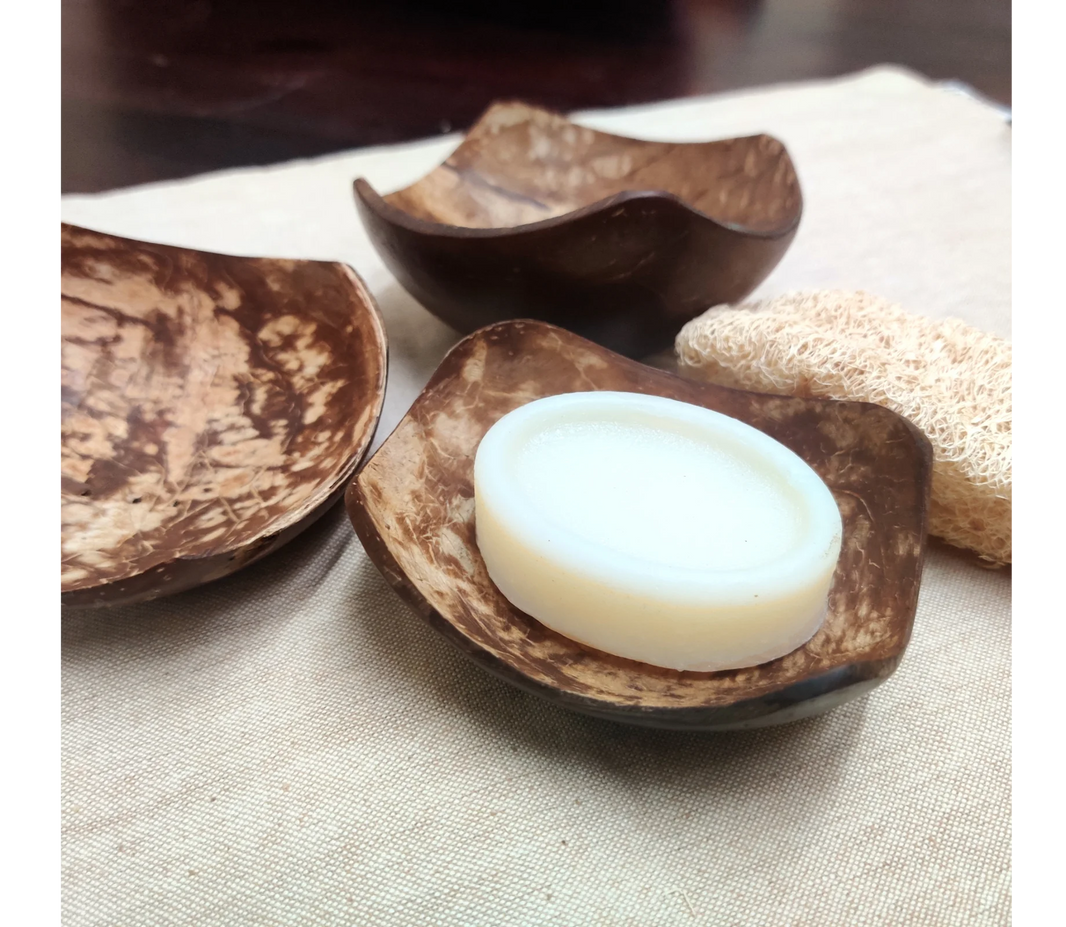 Coconut Shell Soap Dish (Square) - EarthBased