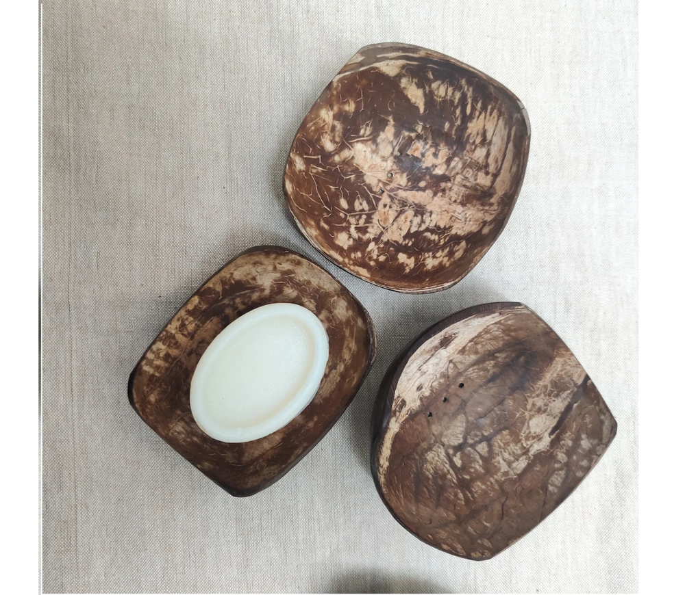 Coconut Shell Soap Dish (Square) - EarthBased