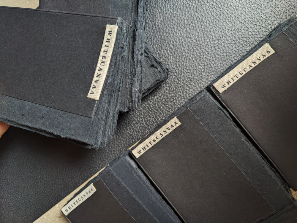 Black Paper Travel Journal I Compact pocket Diary - EarthBased