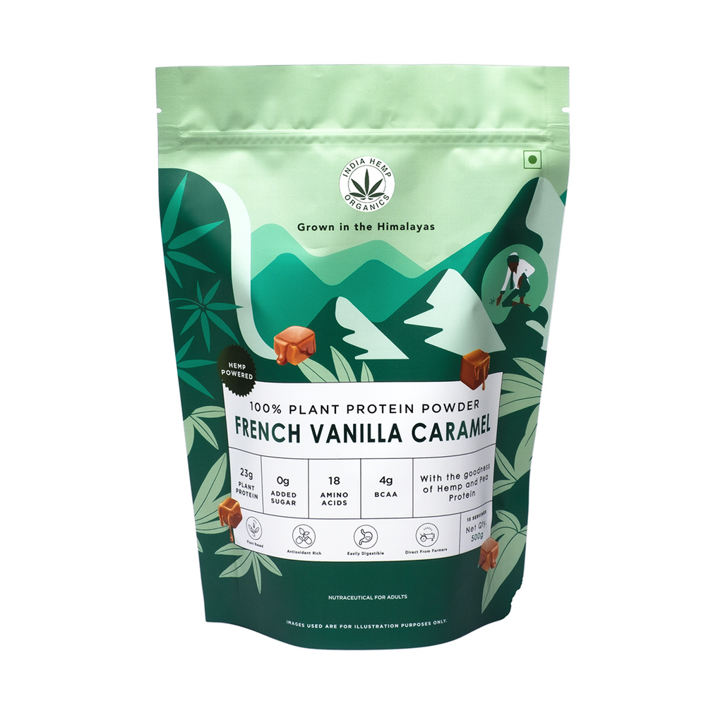 Hemp Protein - French Vanilla Caramel | 500G (15 SERVINGS) - EarthBased