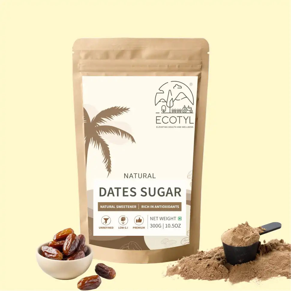 Ecotyl Dates Sugar | Natural Sweetener | Rich in Minerals | 300g - EarthBased