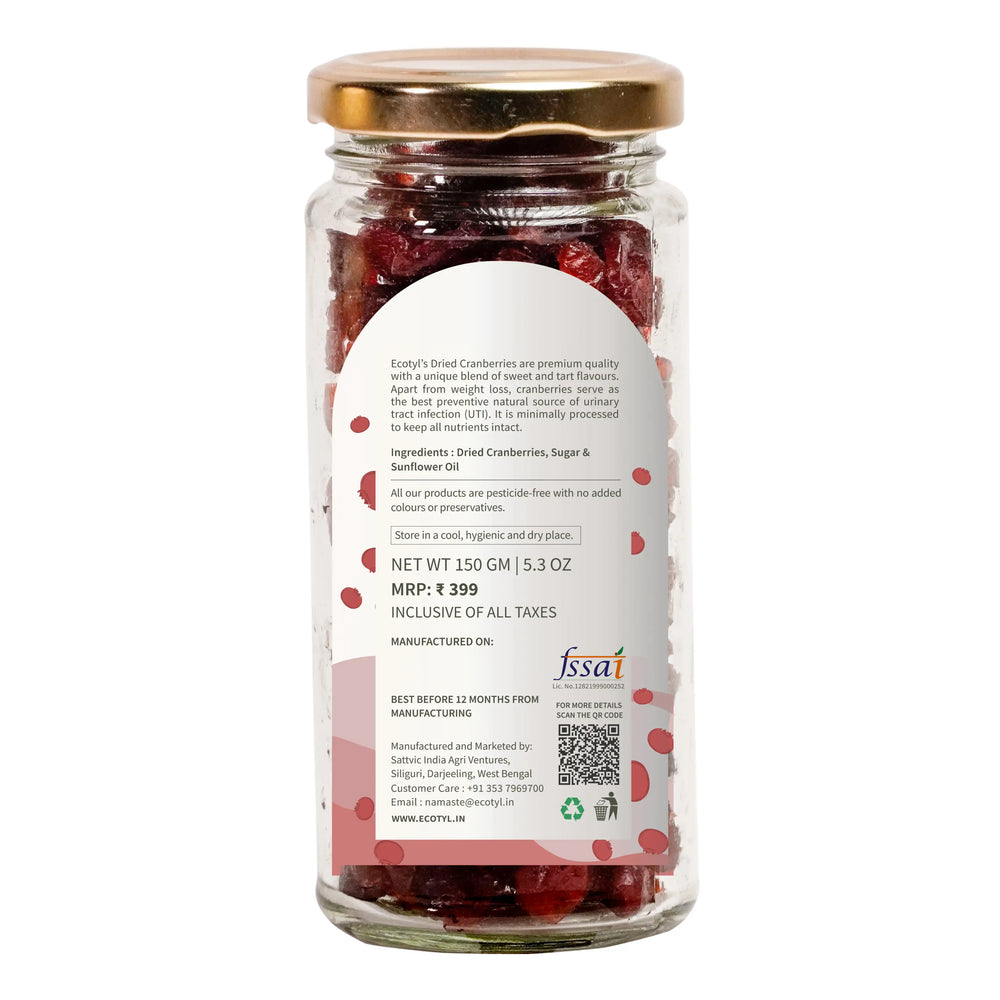 Natural Dried Cranberries | Ecotyl - EarthBased