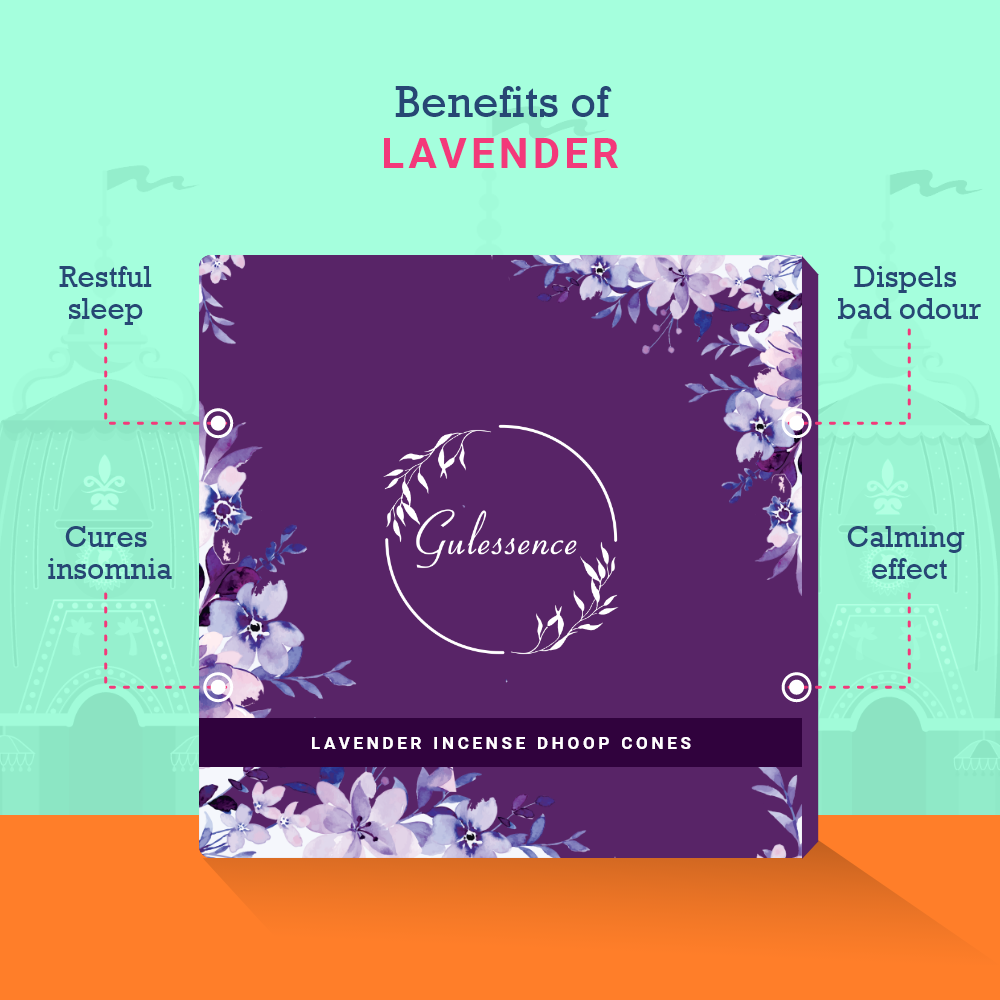 Jasmine & Lavender Dhoop cones - Made from Temple Flower | Gulessence - EarthBased