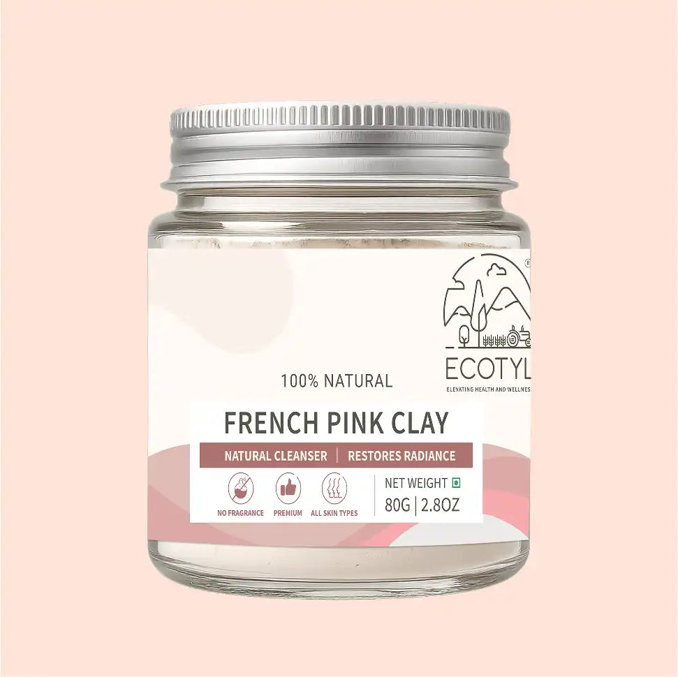 Ecotyl French Pink Clay | Gentle Detox Clay | Skin Brightening | 80g - EarthBased
