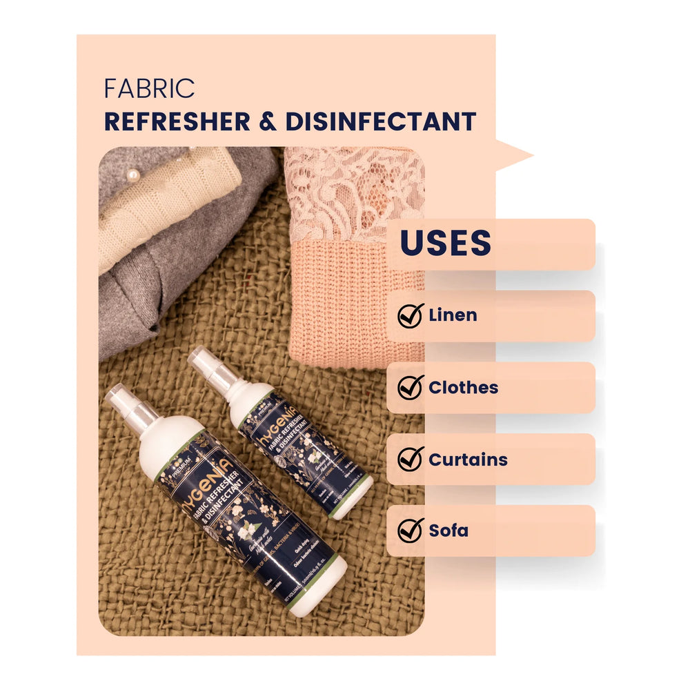 Hygenia Fabric Refresher & Disinfectant - Gardenia with Musk Notes 500ml - EarthBased