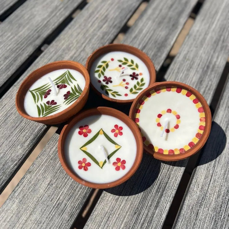 The Good Route Festive Diyas- medium set of 4 - EarthBased