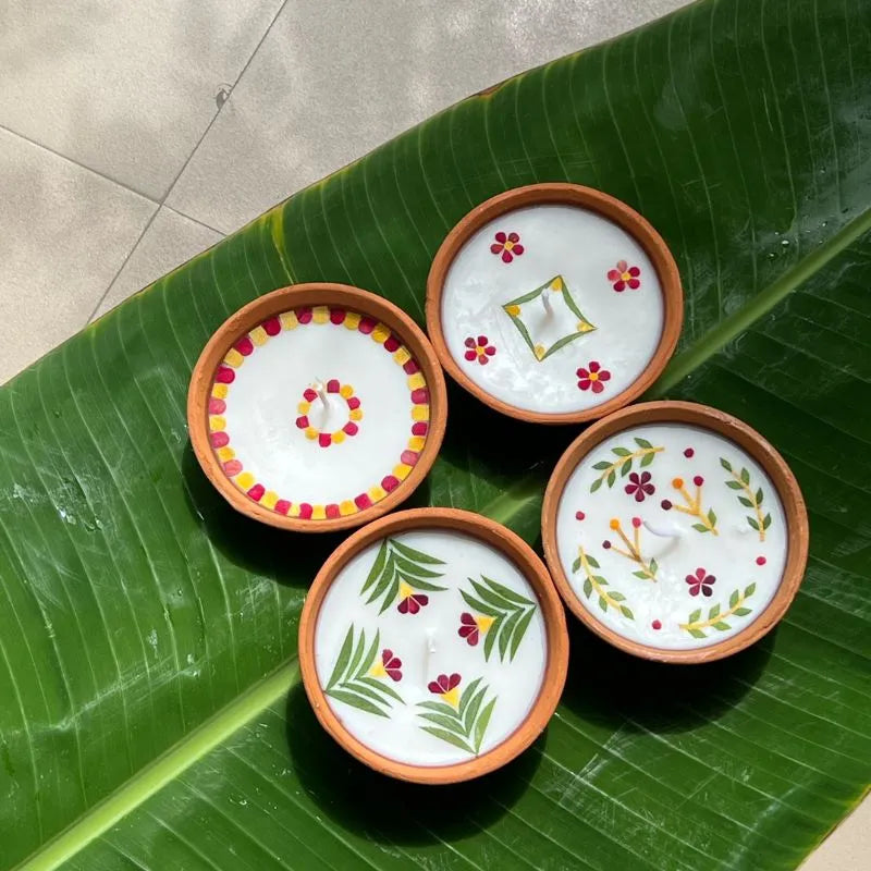 The Good Route Festive Diyas- medium set of 4 - EarthBased