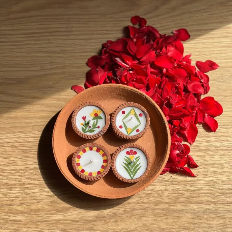 The Good Route Festive Diyas- small set of 4 - EarthBased