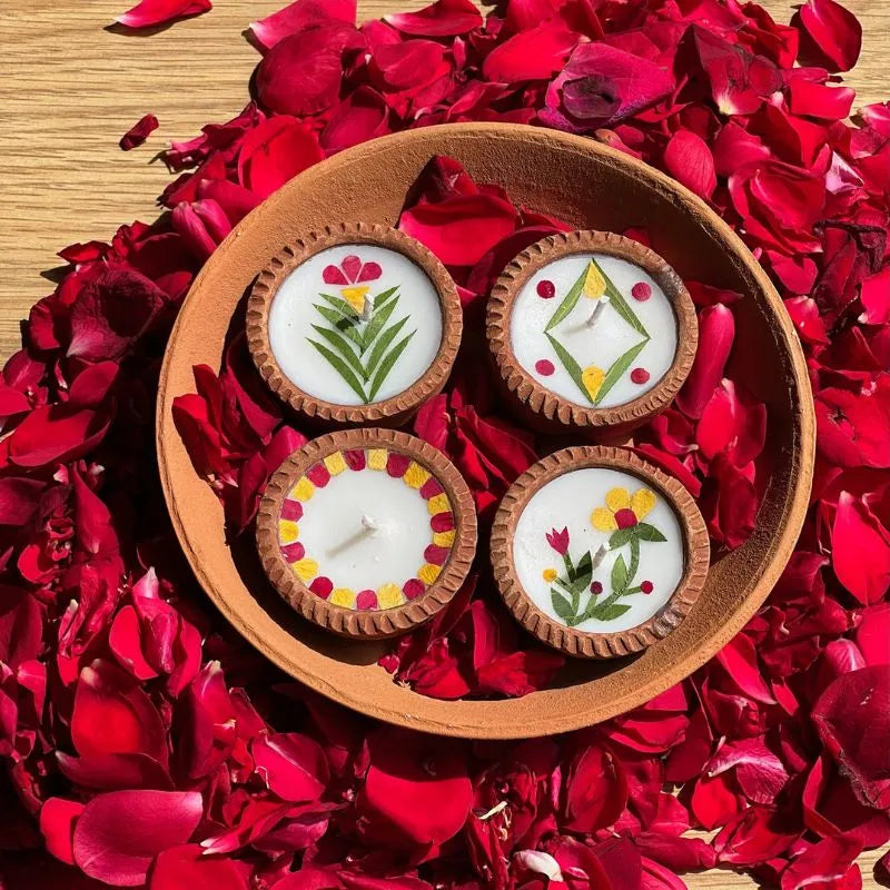 The Good Route Festive Diyas- small set of 4 - EarthBased