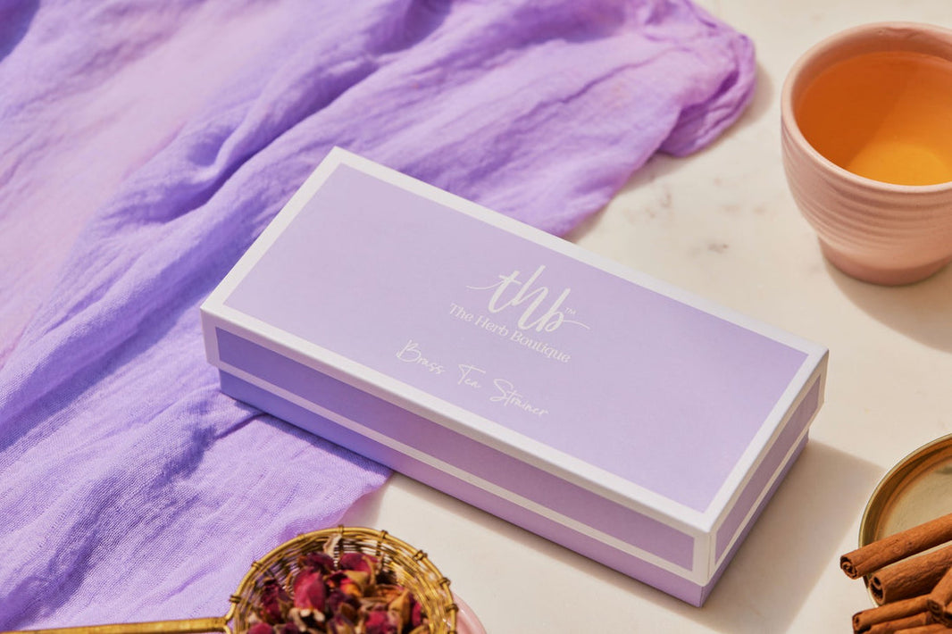 Fleur Brass Tea Strainer - EarthBased