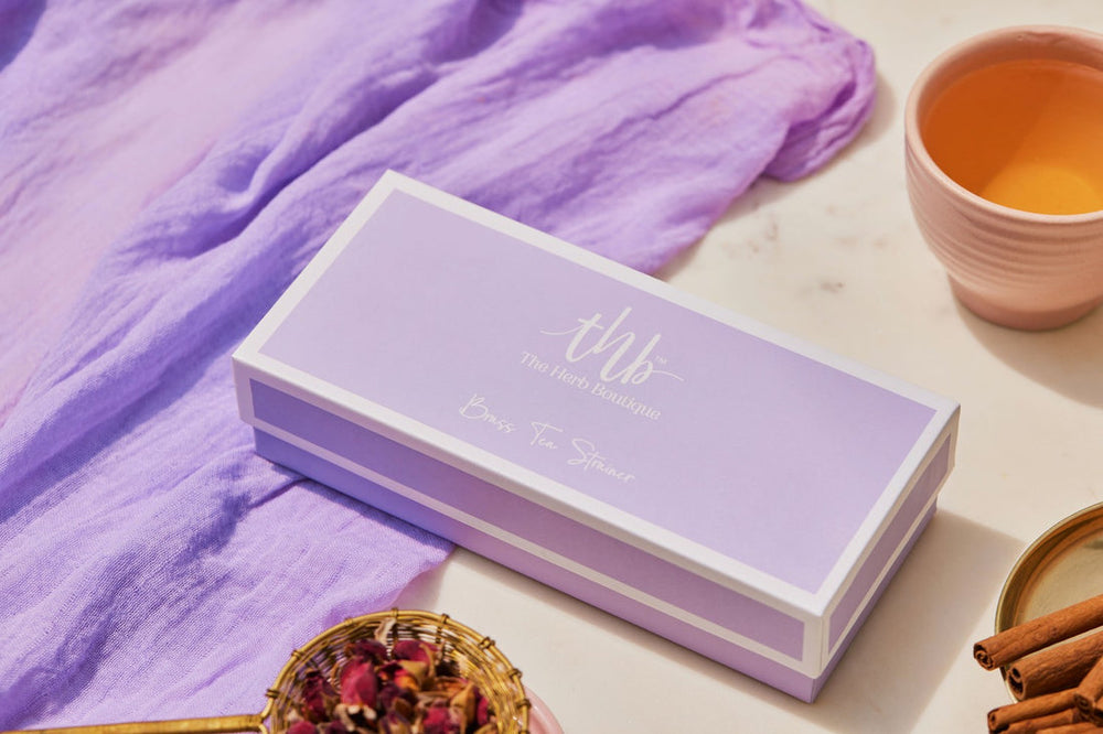 Fleur Brass Tea Strainer - EarthBased