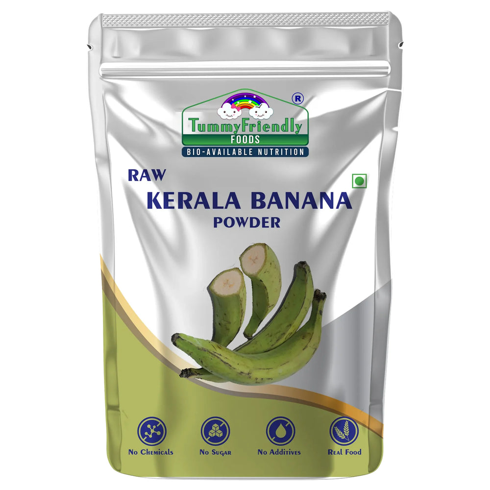 TummyFriendly Foods Natural Raw Kerala Banana Powder | Raw Nendran Banana Powder | No Chemicals Cereal (200 g) - EarthBased