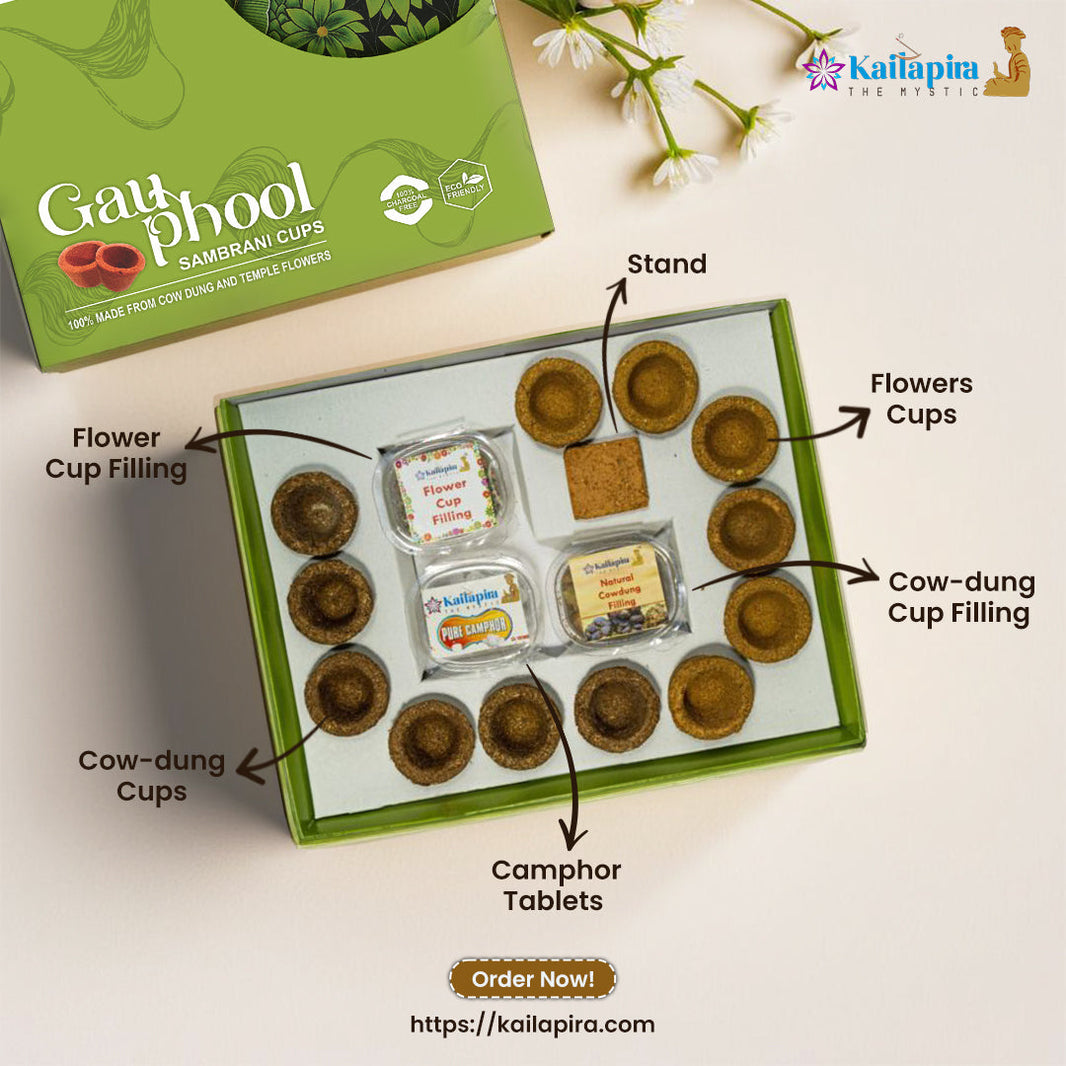 Gauphool Handmade Sambrani Cups/ Havan Cups | Pack of 3